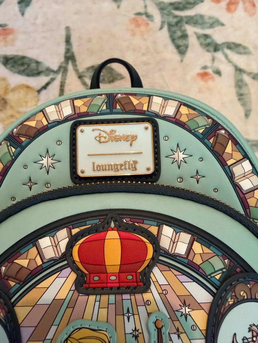 Loungefly Disney The Sword in the Stone Stained Glass Portrait Mini Backpack
